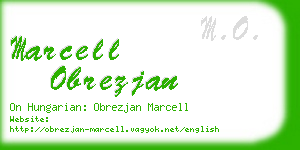 marcell obrezjan business card